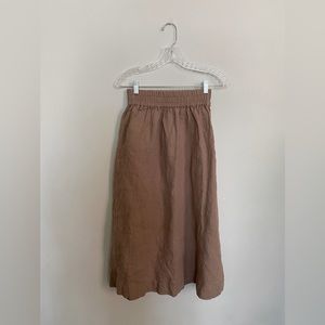 not PERFECT LINEN Sion Skirt, S, Taupe
